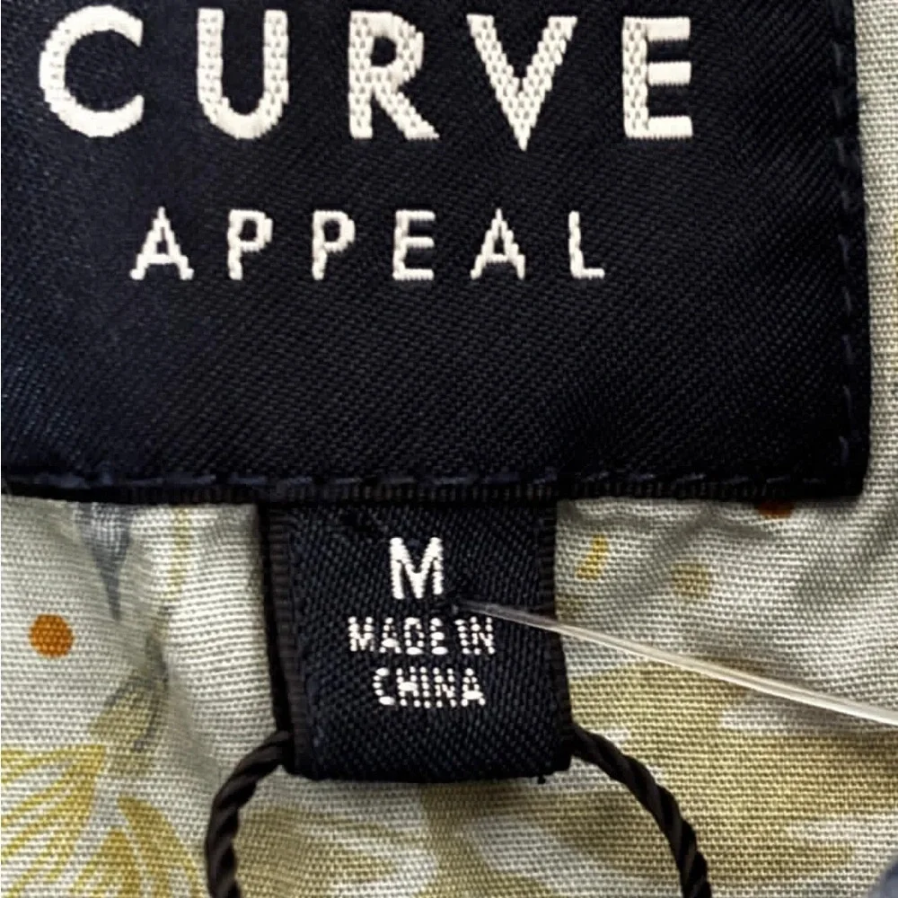 NWT Curve Appeal Denim Jacket Medium Blue Wash Button Front Womens Coat